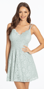 Lace Scallop Neck Fit and Flare Dress - Camille La Vie