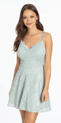 light-green/size/4/ missy/Camille La Vie/Lace Scallop Neck Fit and Flare Dress/front