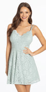 light-green/size/4/ missy/Camille La Vie/Lace Scallop Neck Fit and Flare Dress/front alt 2
