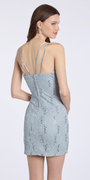 Camille La Vie Sequin Lace Sweetheart Bodycon Dress with Ruching