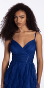 royal-blue/size/4/missy/Camille La Vie/Sweetheart Glitter Mesh Corset High Low Dress/closeup