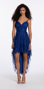 royal-blue/size/4/missy/Camille La Vie/Sweetheart Glitter Mesh Corset High Low Dress/front 