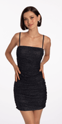 Glitter Knit Double Knot Back Bodycon Dress - Camille La Vie