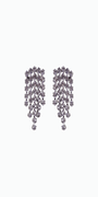  silver/one size/ Camille La Vie/Multi Strand Rhinestone Waterfall Earrings /Camille La Vie/front