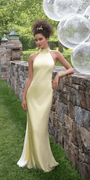 butter/size/4/missy/Camille La Vie/Charmeuse Satin Cutaway Halter Column Dress with Back Ruching /barbra retouched