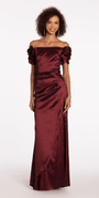Taffeta Ruffle Off the Shoulder Trumpet Dress - Camille La Vie