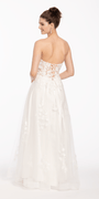 Floral Mesh Applique Corset A Line Dress - Camille La Vie