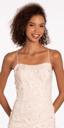 Mesh 3D Butterfly Lace Up Back Sheath Dress - Camille La Vie