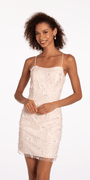 Mesh 3D Butterfly Lace Up Back Sheath Dress - Camille La Vie