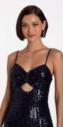 Illusion Sequin Sweetheart Keyhole Trumpet Dress - Camille La Vie