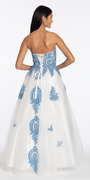 Strapless Beaded Embroidered Tulle Ballgown - Camille La Vie