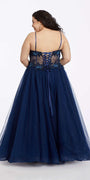 3D Flower Embroidered Corset Ballgown - Camille La Vie