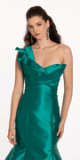 Mikado Origami One Shoulder Mermaid Dress - Camille La Vie