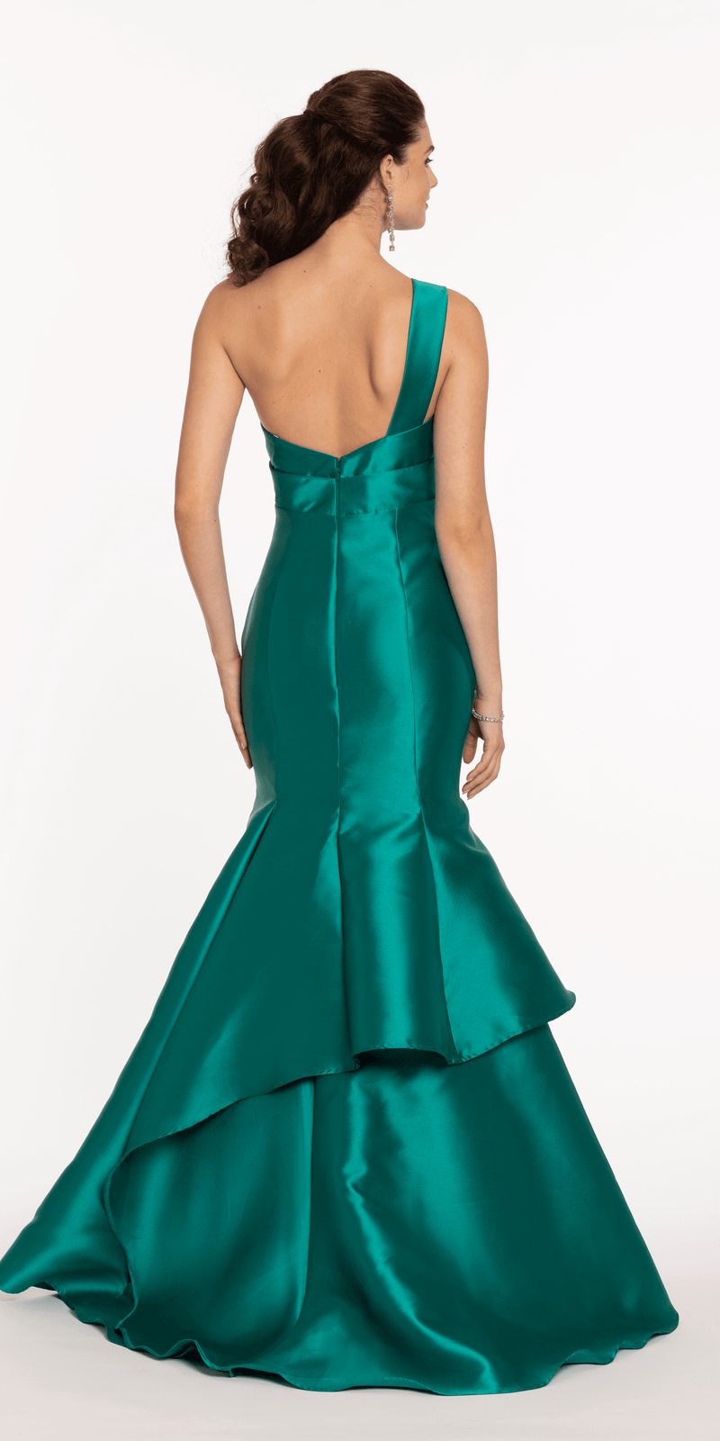 Mikado Origami One Shoulder Mermaid Dress - Camille La Vie