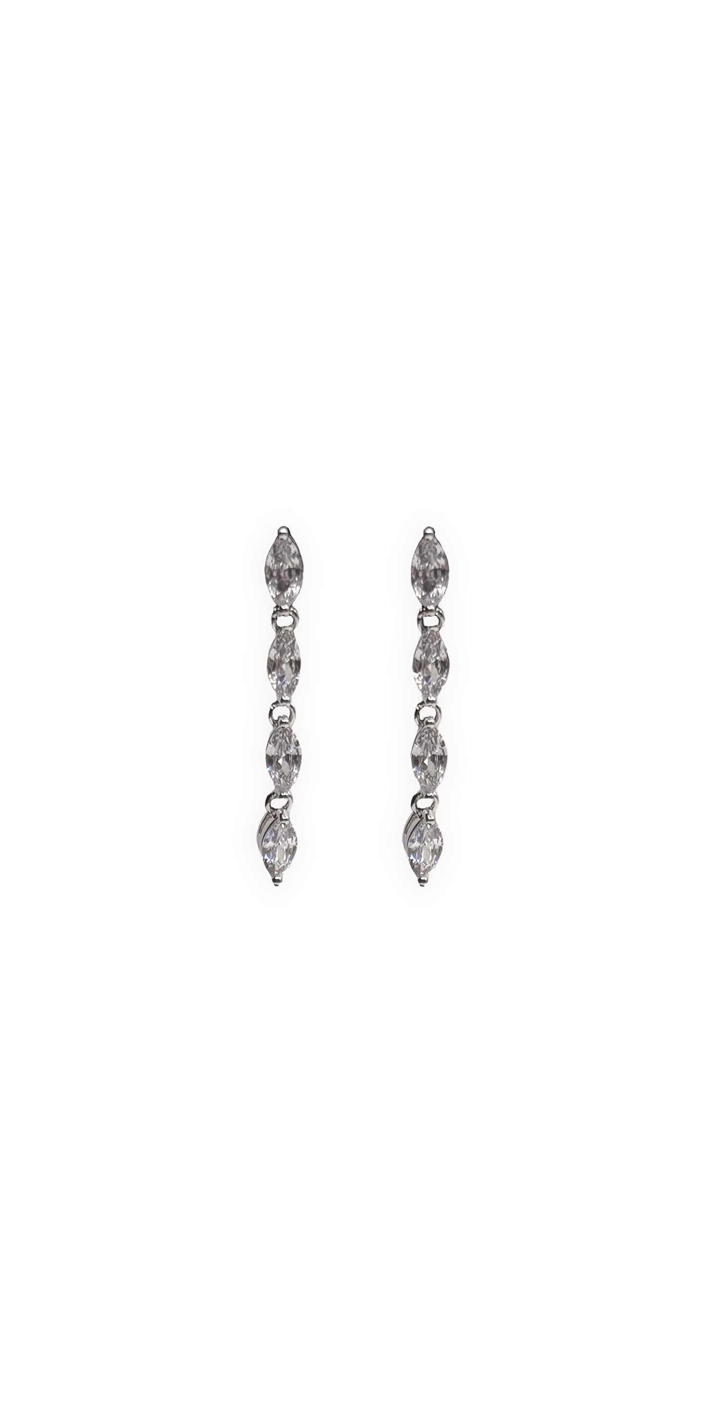 Multi Stone Linear Drop Earrings - Camille La Vie