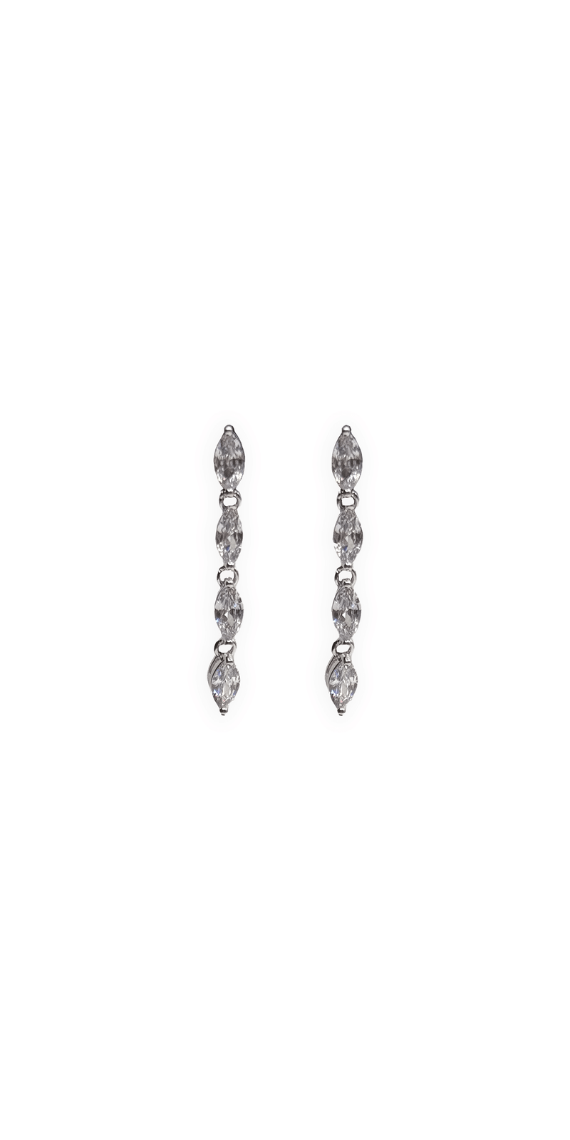 Multi Stone Linear Drop Earrings - Camille La Vie