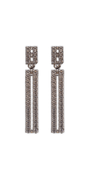 silver/one size/Camille La Vie/Linear Drop Cubic Zirconia Earrings /front