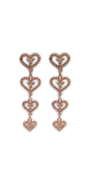 gold/one size/Camille La Vie/Open Heart Drop Cubic Zirconia Earrings /front