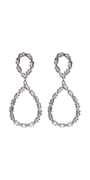  silver/one size/ Camille La Vie/Open Teardrop Cubic Zirconia Earrings /front