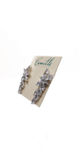 silver/one silver/Camille La Vie/Cluster Stone Drop Cubic Zirconia Earrings /side 1