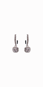 silver/one size/ Camille La Vie/Leverback Cushion Stone Earrings/alt