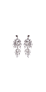 silver/ one size/ Camille La Vie/Double Cluster Rhinestone Teardrop Earrings /front
