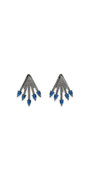 silver/no size/Camille La Vie/5 Point Stone Drop Earrings/front