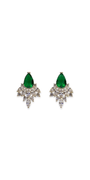 Camille La Vie Rhinestone Cluster Teardrop Earrings one-size / emerald