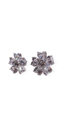 silver/one size/Camille La Vie/Heart Stone Floral Earrings /side