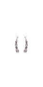 silver/one size/Camille La Vie/Graduated Rhinestone Earrings with Hoop Clasp /front