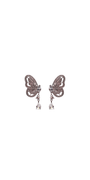 Cubic Zirconia Butterfly Drop Earrings - Camille La Vie