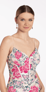 Sequin Floral Sweetheart Corset Bodycon Dress - Camille La Vie