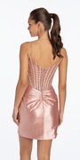 pink/size/2/missy/Camille La Vie/Rhinestone Stretch Satin Sweetheart Corset Bodycon Dress/back