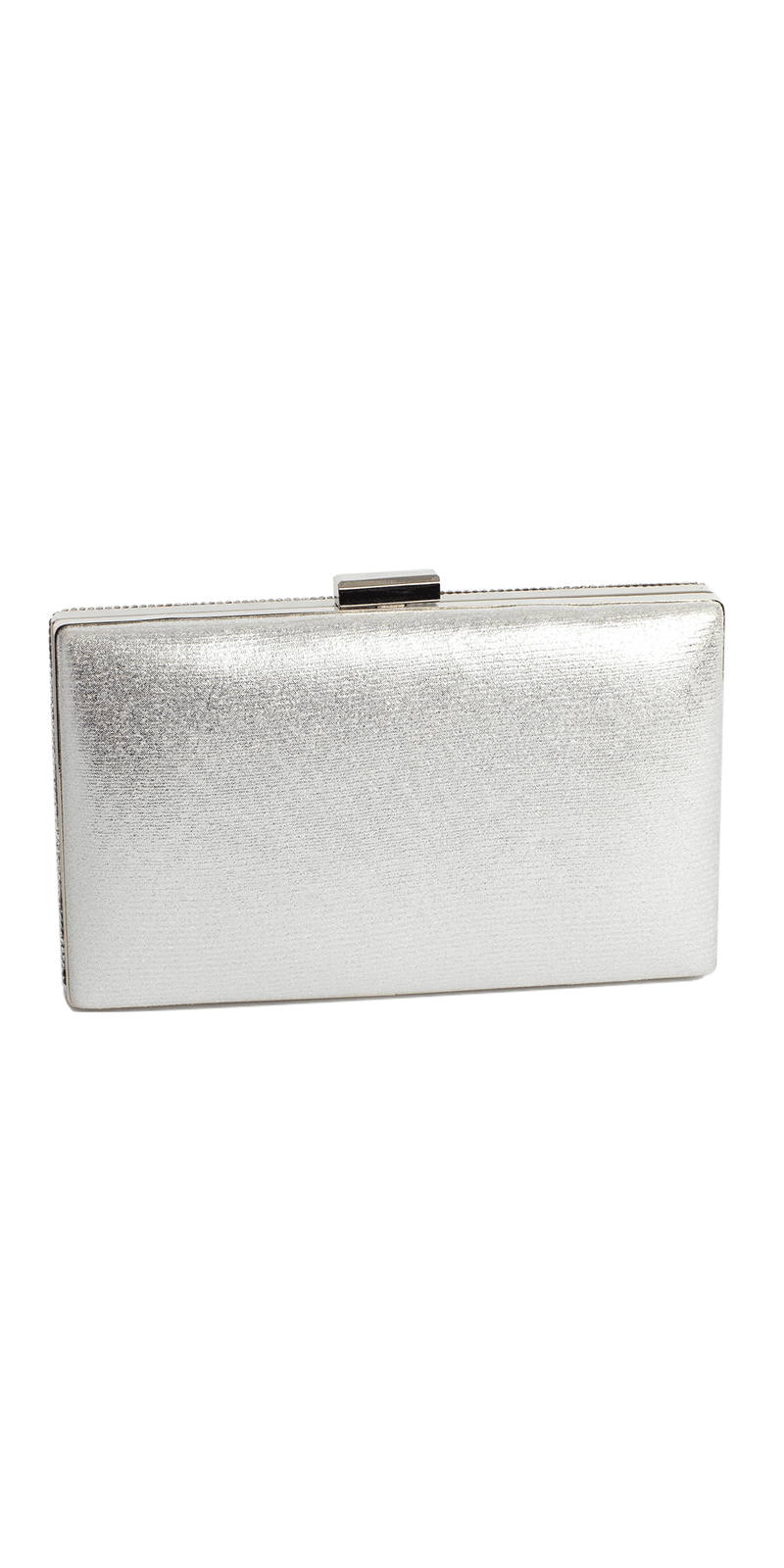 silver/no size/Camille La Vie/Rhinestone Handbag with Metal Top Closure /back 1