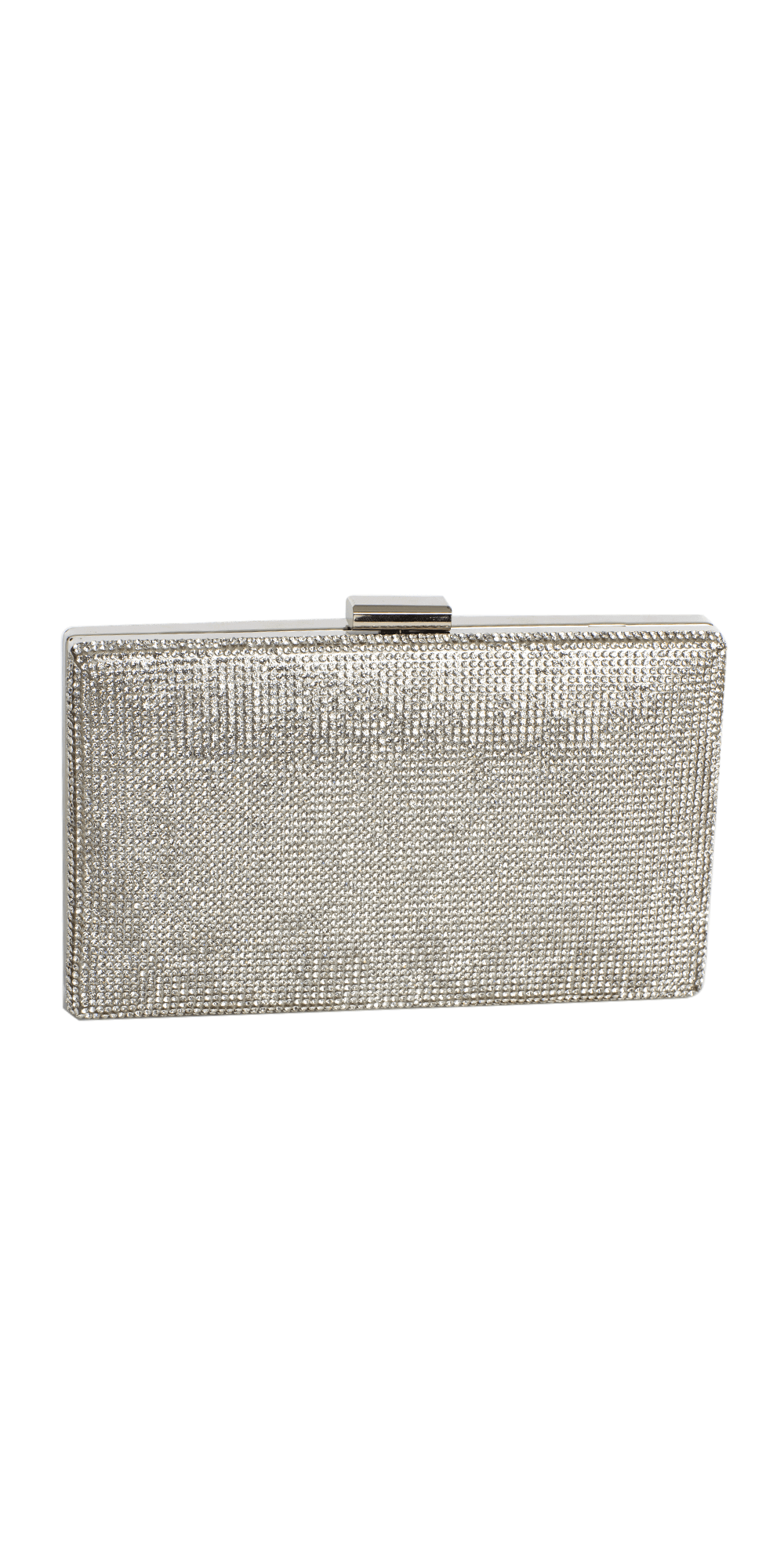 silver/no size/Camille La Vie/Rhinestone Handbag with Metal Top Closure /front1
