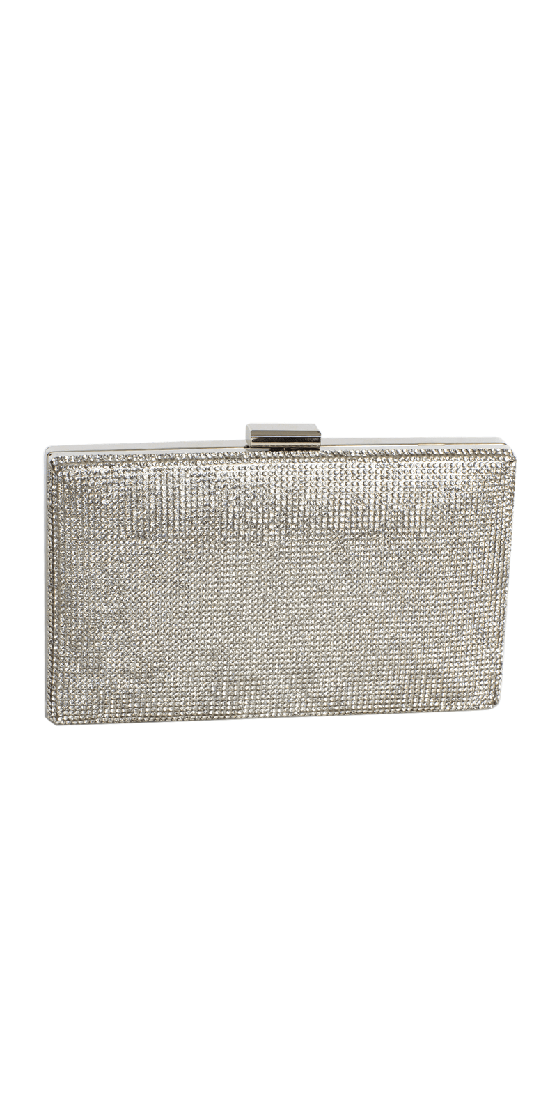 silver/no size/Camille La Vie/Rhinestone Handbag with Metal Top Closure /front1