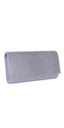 silver/no size/Camille La Vie/Rhinestone Fold Over Handbag /front