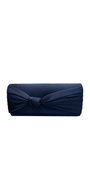 ink/no size/Camille La Vie/Satin Rectangle Handbag with Pleated Knot Detail/front