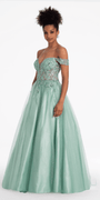 Sweetheart Embroidered Corset Lace Up Back Ballgown - Camille La Vie