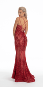 Sequin Embroidered Lace Up Back Mermaid Dress - Camille La Vie