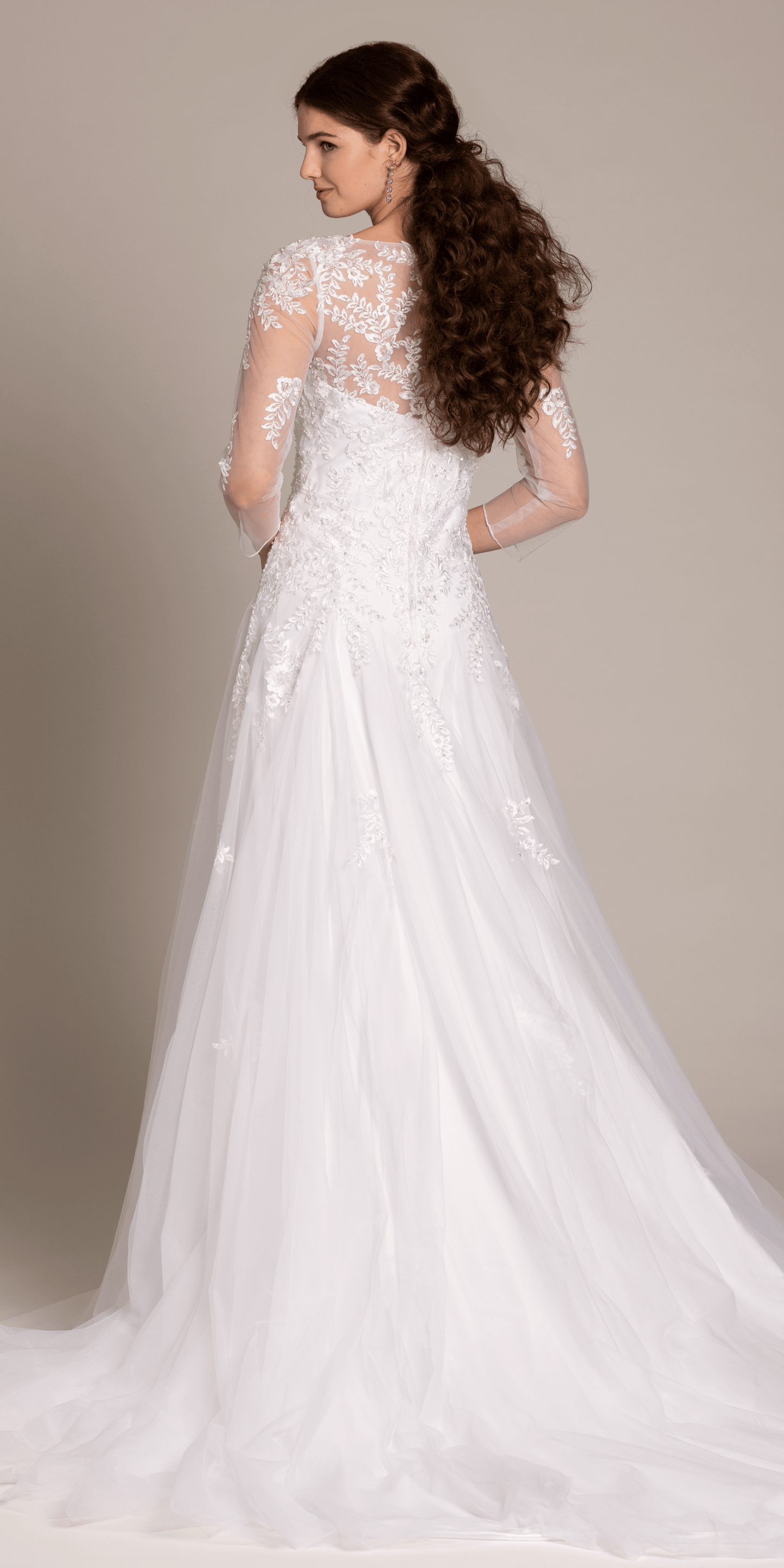 Beaded Embroidered Tulle Sweetheart A Line Dress - Camille La Vie