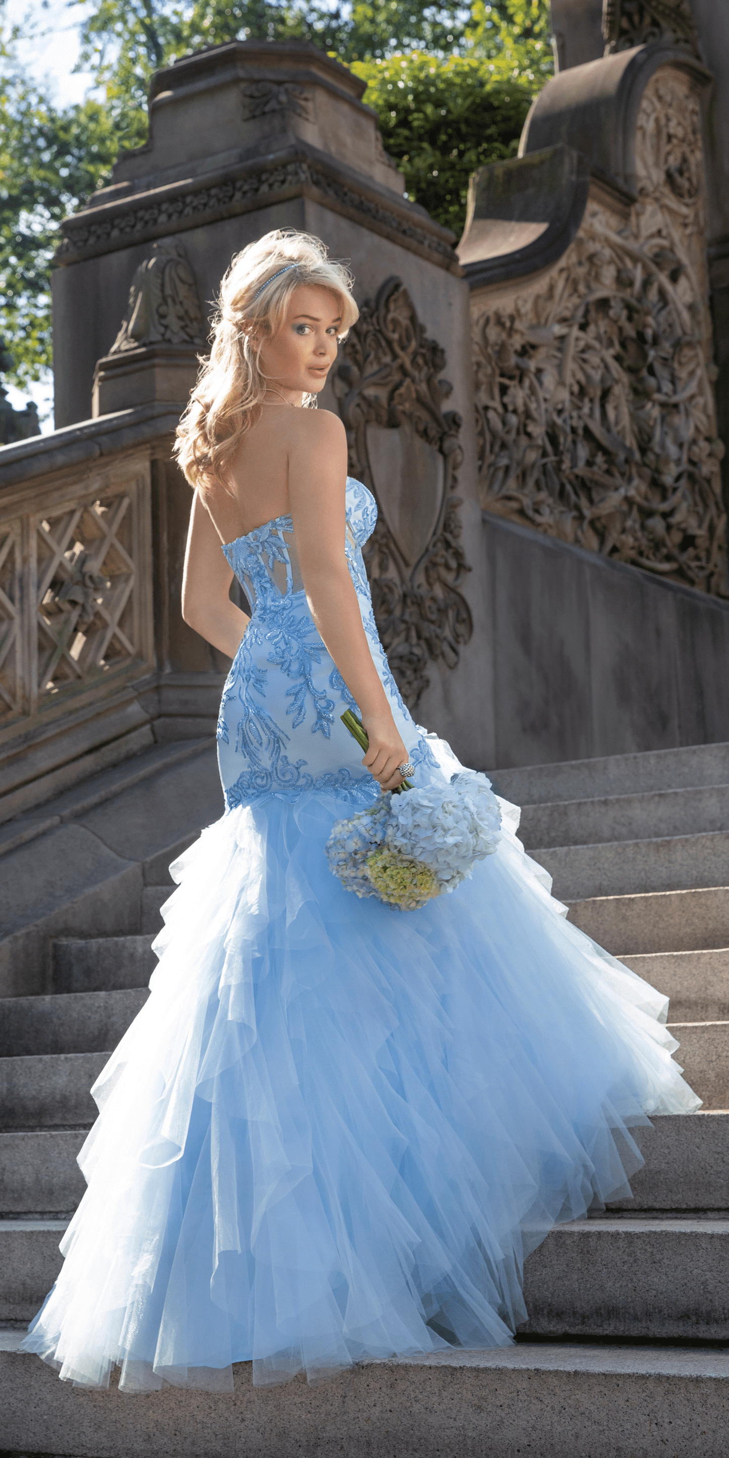 Sweetheart Beaded Corset Tulle Mermaid Dress - Camille La Vie