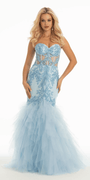 Sweetheart Beaded Corset Tulle Mermaid Dress - Camille La Vie