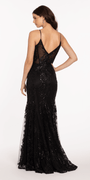 Sweetheart Glitter Corset V Back Mermaid Dress - Camille La Vie