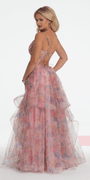 Floral Sweetheart Tiered Lace Up Back Corset Ballgown - Camille La Vie