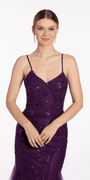 Floral Embroidered Sweetheart Lace Up Back Mermaid Dress - Camille La Vie