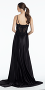 Embellished Sweetheart Corset Column Dress with Side Drape - Camille La Vie