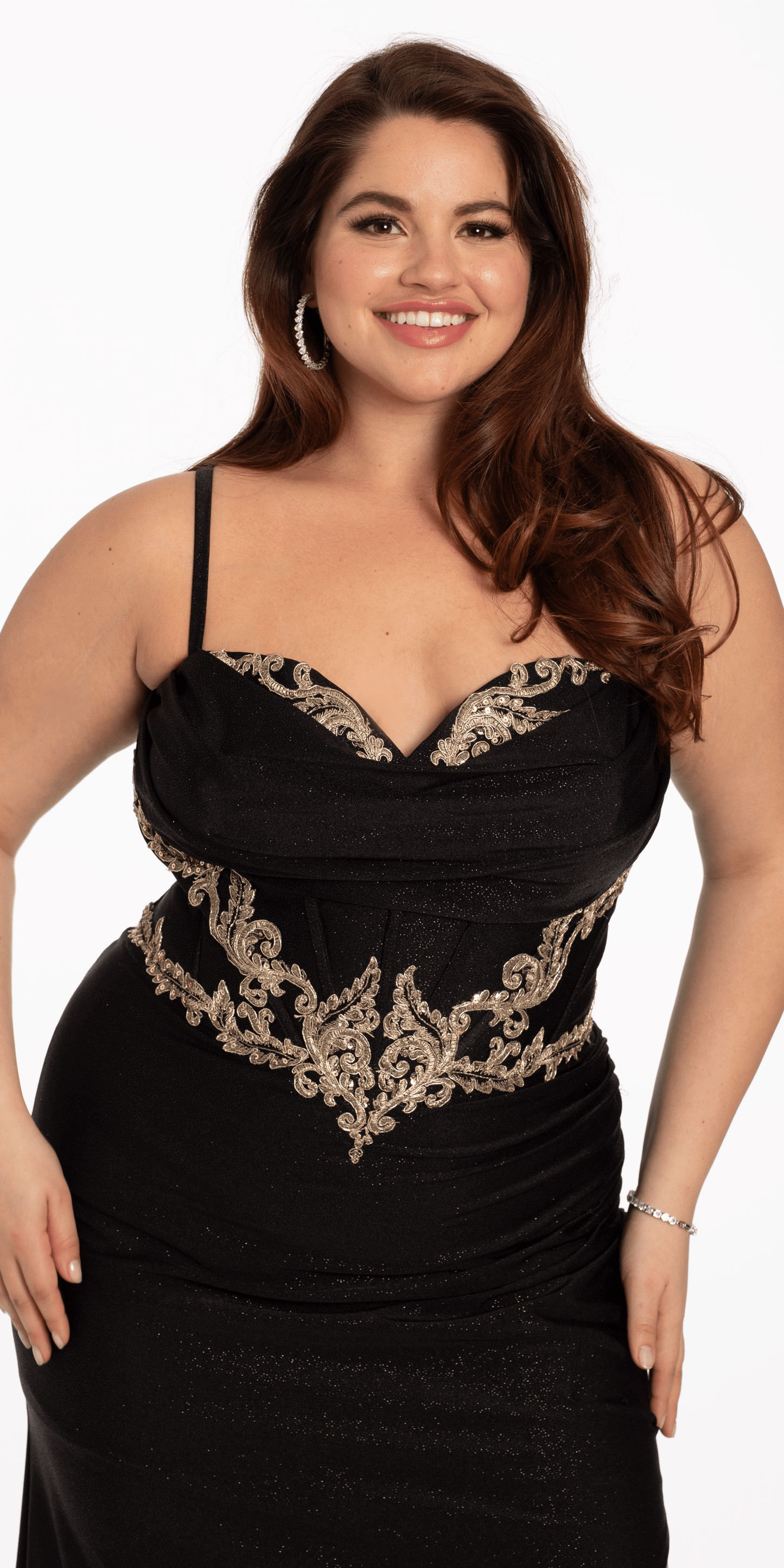 Glitter Knit Lace Up Back Dress with Side Slit - Camille La Vie