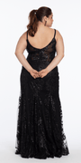 Sweetheart Glitter Corset V Back Mermaid Dress - Camille La Vie