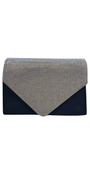 navy/no size/ Camille La Vie/Satin Rhinestone Envelope Handbag /front 1